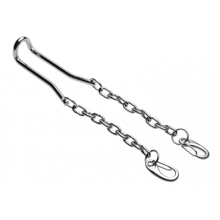 0236M   Ball Stretcher Hook with Weights Extreme Male Testicle Stretching & CBT Device
