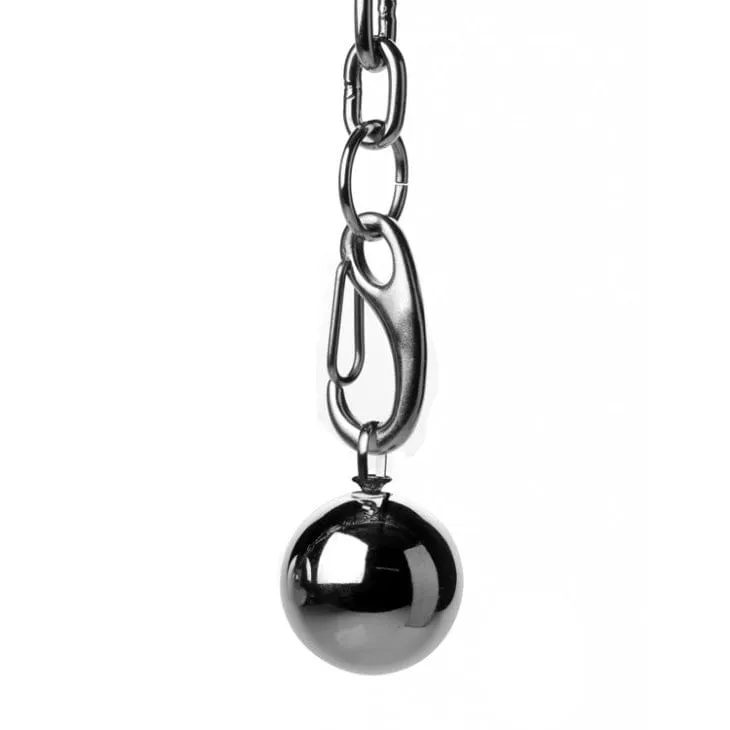 0236M   Ball Stretcher Hook with Weights Extreme Male Testicle Stretching & CBT Device