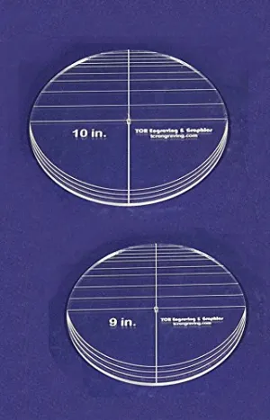 2 Piece Circle Set - No Seam 9" - 10" ~ 1/4" Thick - Long Arm -Multi Use