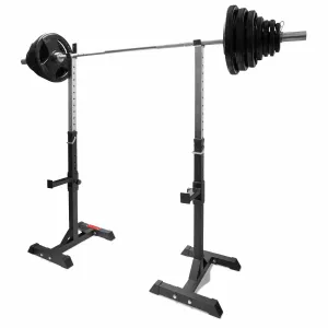 300 lb Rubber Plate Set   Squat Stands