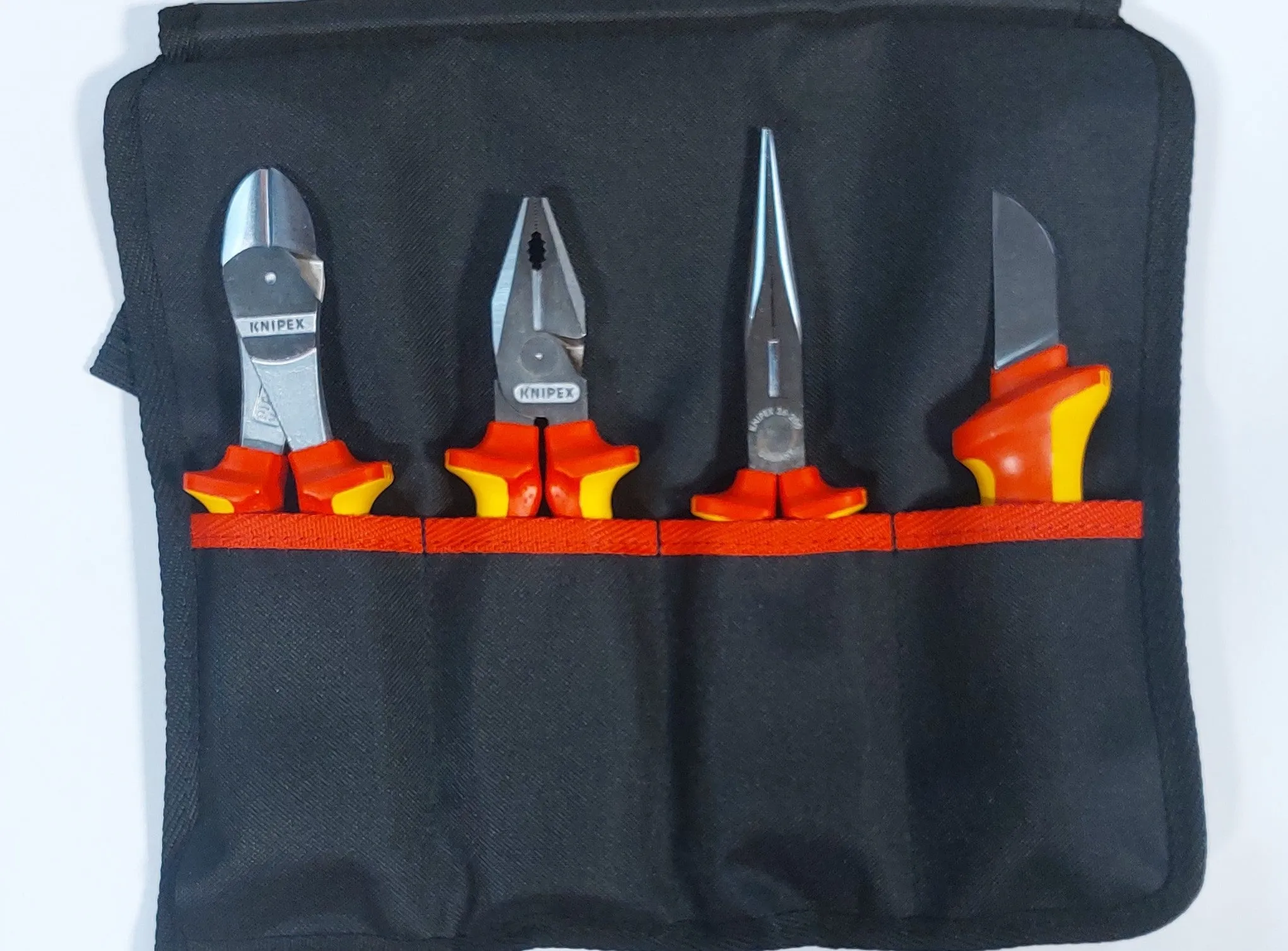 4 piece Pliers & knife VDE Set (Knipex)