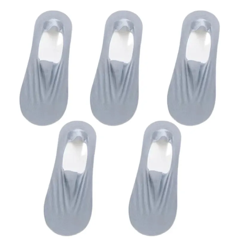 5 Pairs Women's Invisible Non-Slip Boat Socks