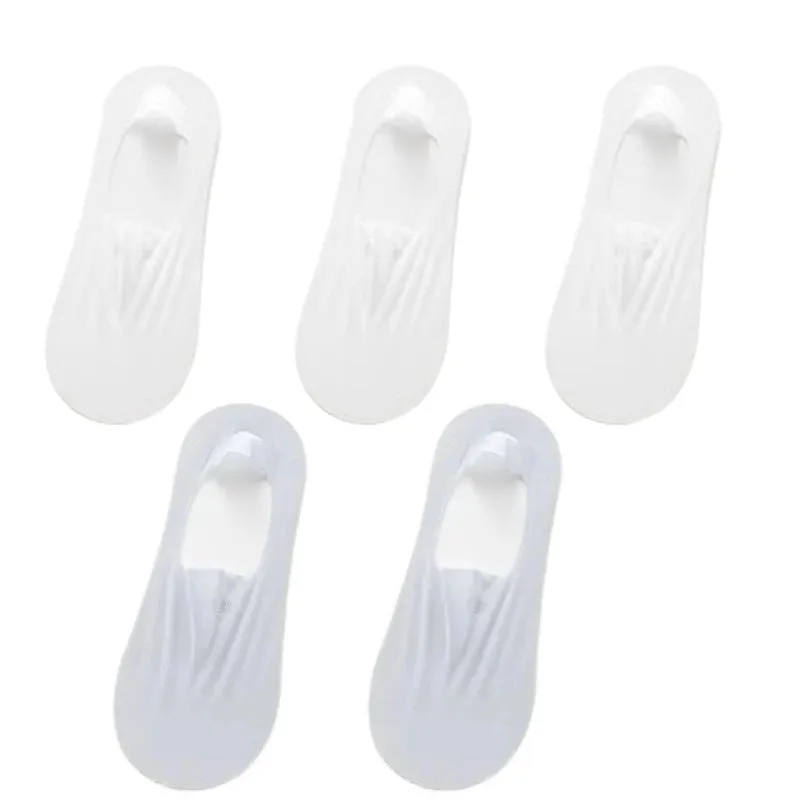 5 Pairs Women's Invisible Non-Slip Boat Socks