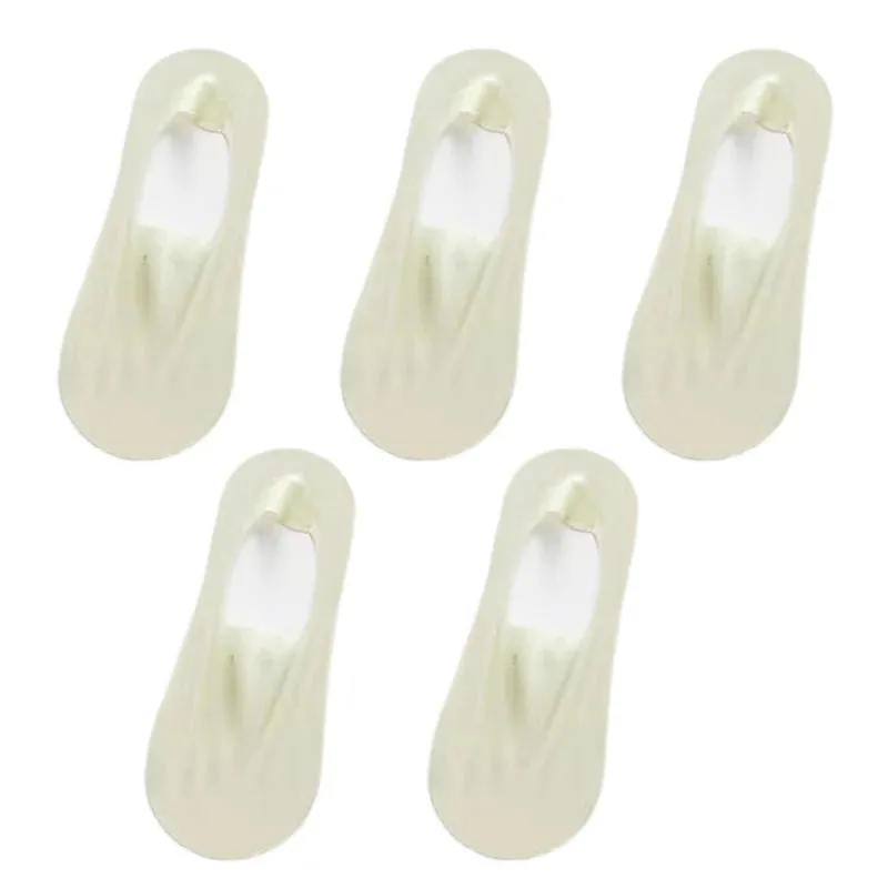 5 Pairs Women's Invisible Non-Slip Boat Socks