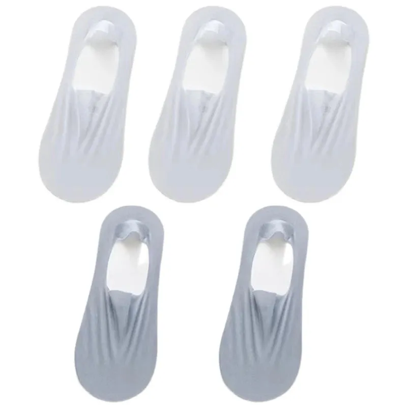 5 Pairs Women's Invisible Non-Slip Boat Socks