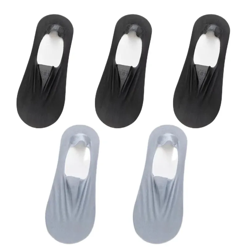 5 Pairs Women's Invisible Non-Slip Boat Socks