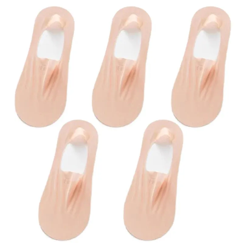 5 Pairs Women's Invisible Non-Slip Boat Socks