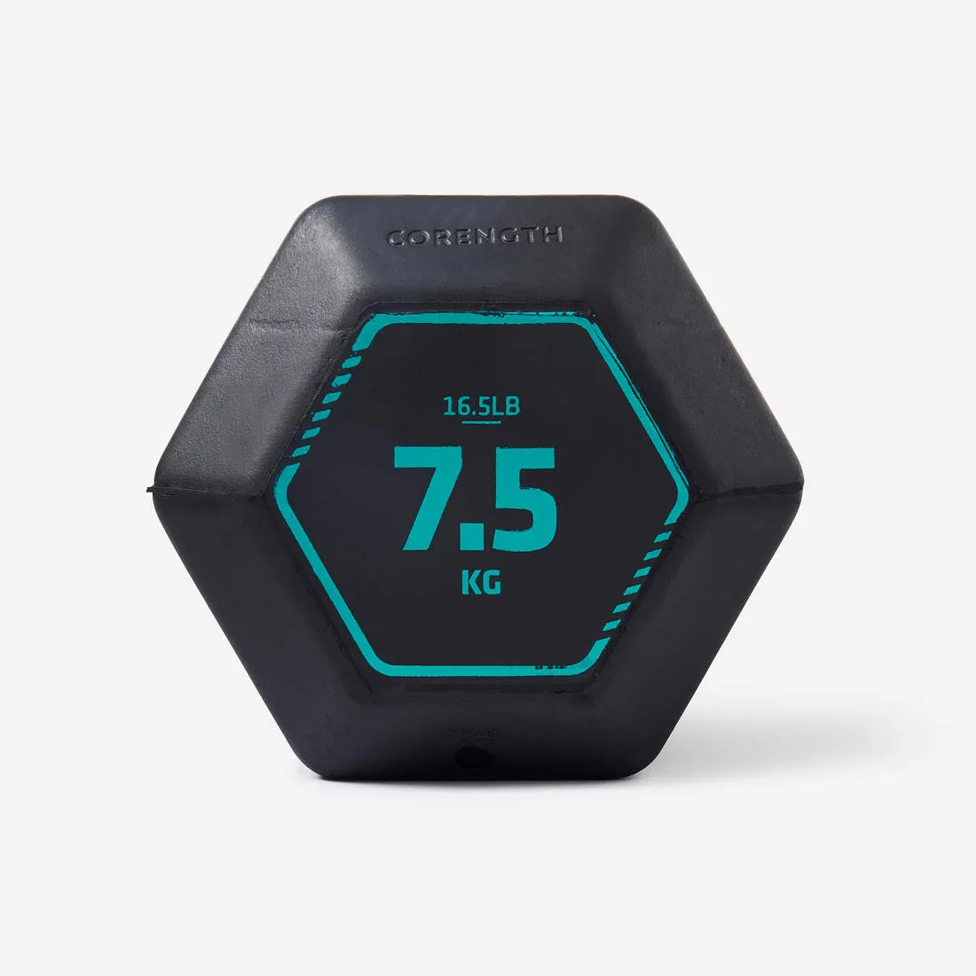 7.5 kg Cross Training and Weight Training Hexagonal Dumbbell - Black