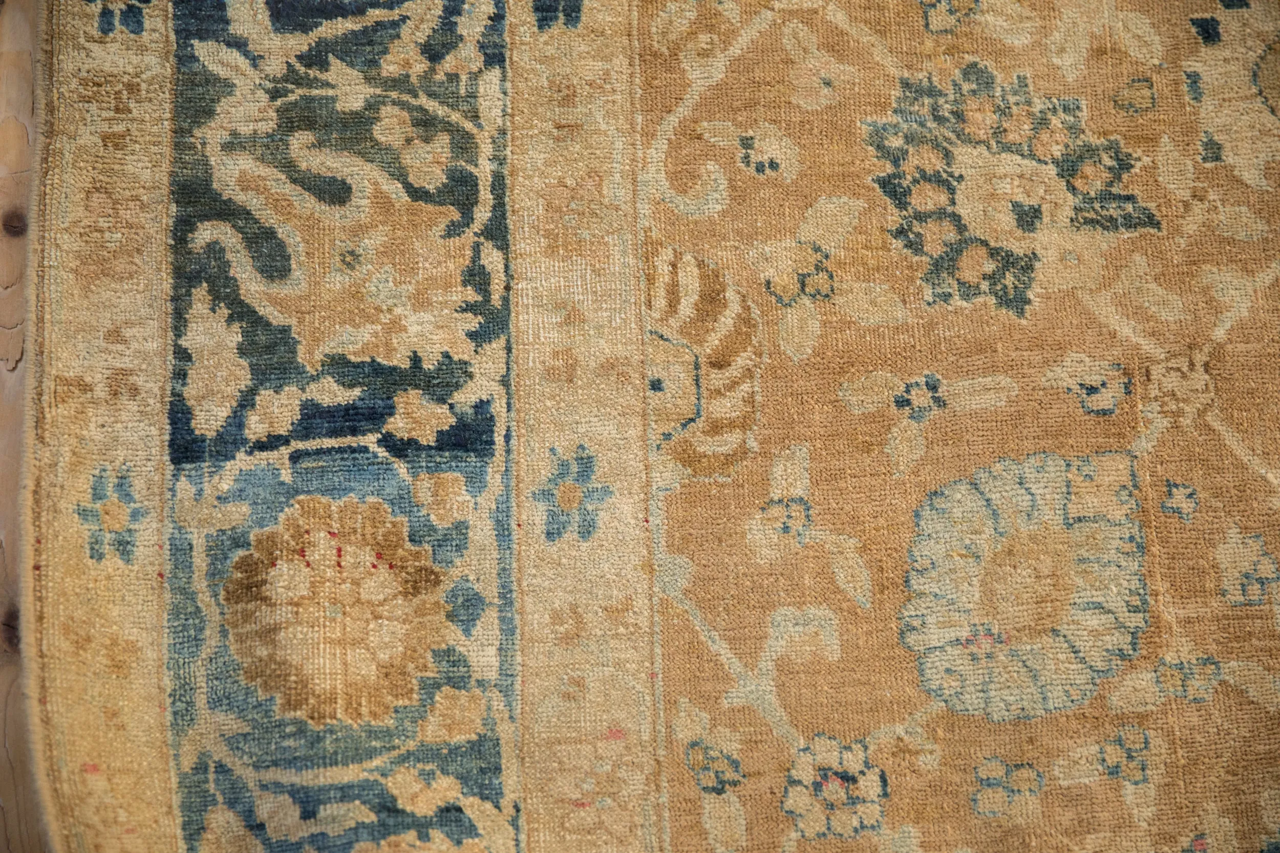 7x11 Antique Distressed Gold Wash Khoy Carpet