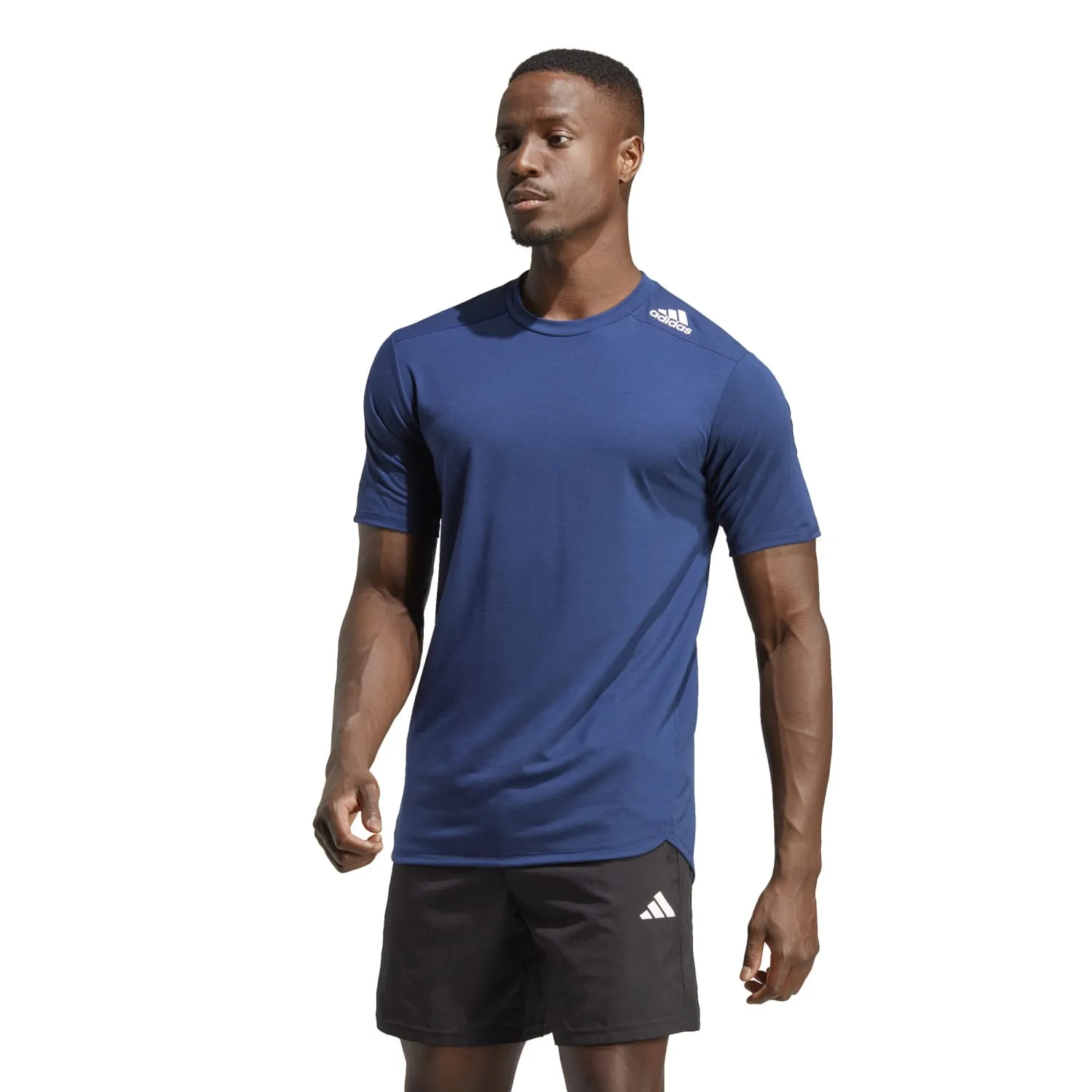 Adidas Men Designed For Training Tee Dark Blue IC2017