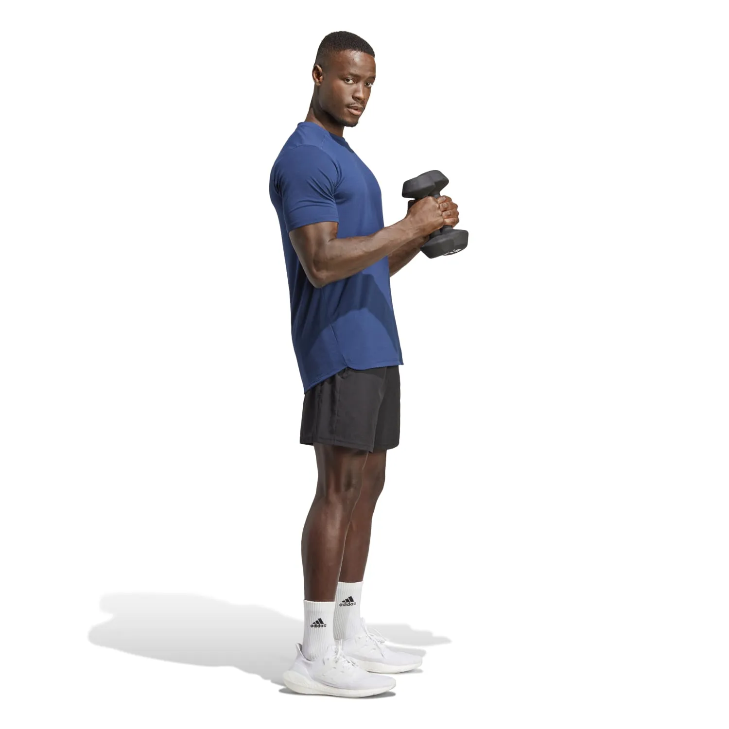 Adidas Men Designed For Training Tee Dark Blue IC2017
