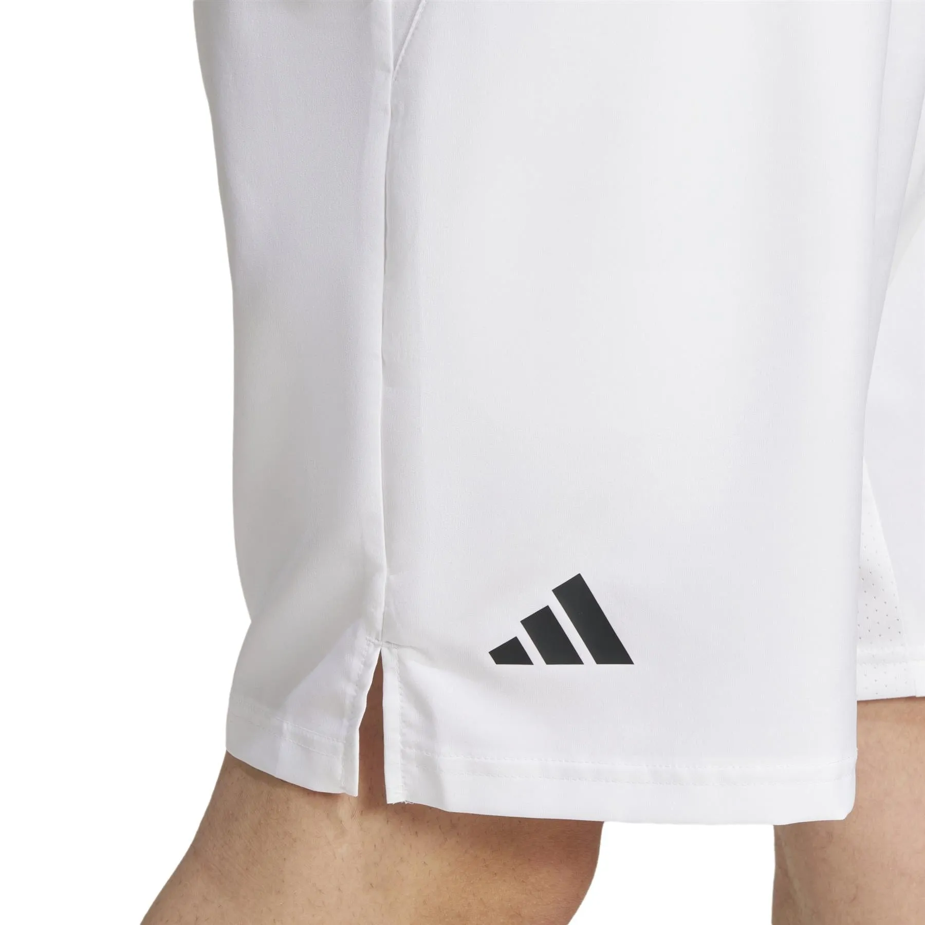 ADIDAS Mens 3 Stripe Badminton Shorts - White