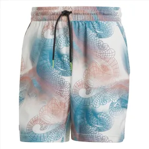adidas Mens Printed Aeroready Ergo Pro Badminton Shorts - White
