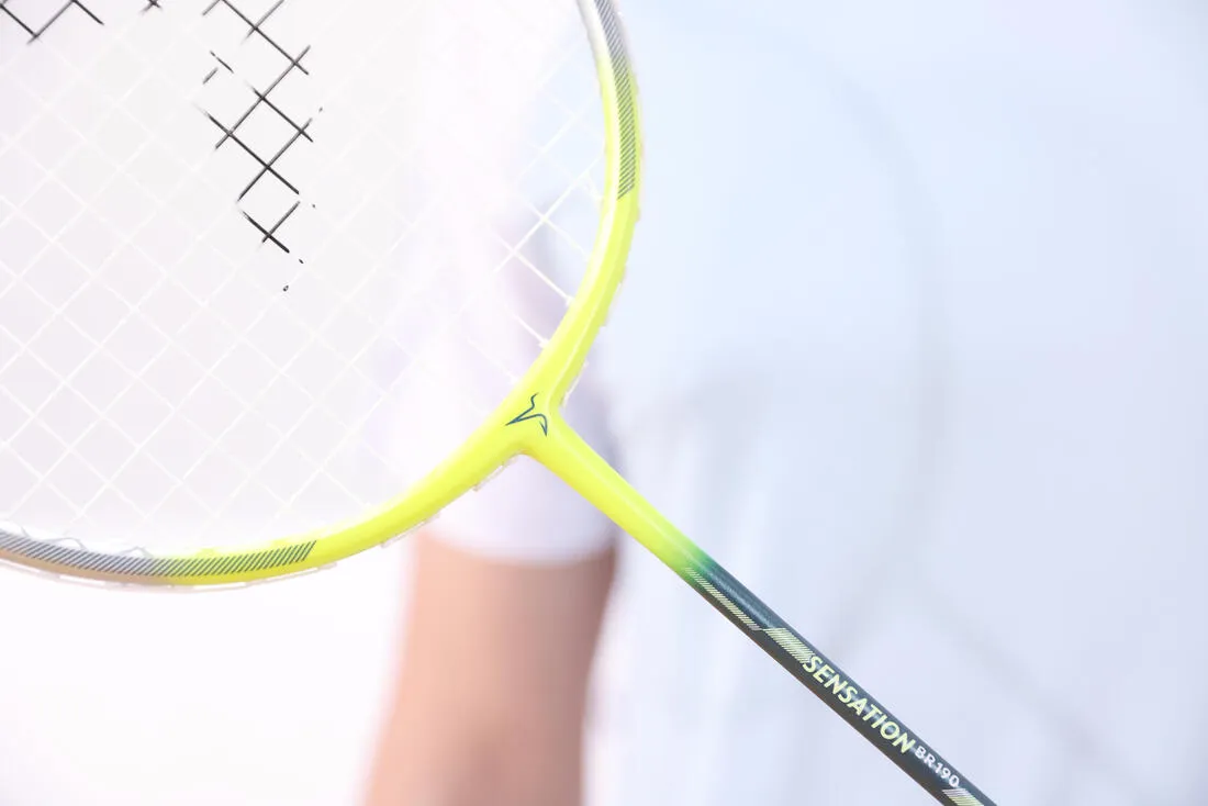 ADULT BADMINTON RACKET BR SENSATION 190 YELLOW GREEN