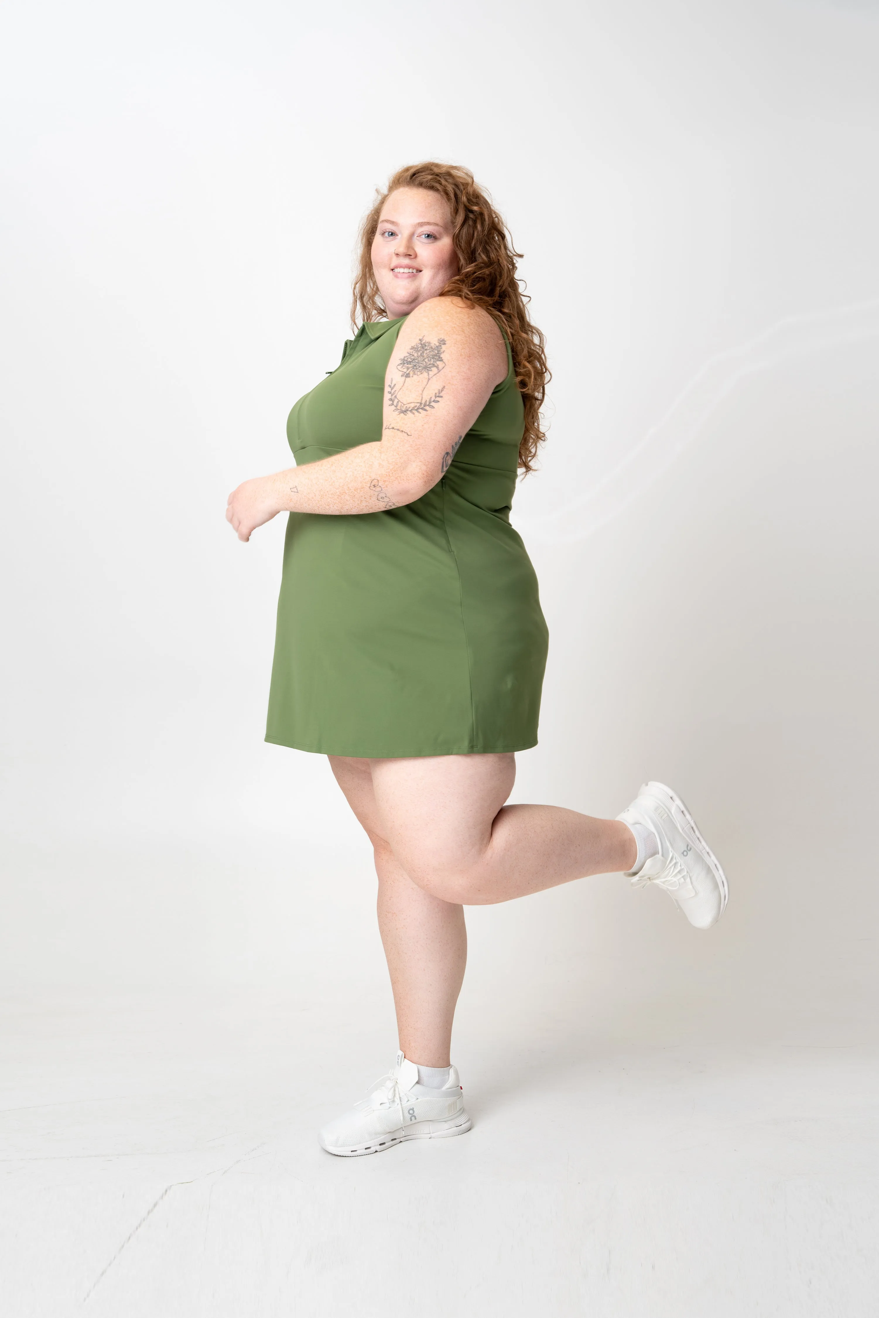 adventure performance sleeveless collared dress
