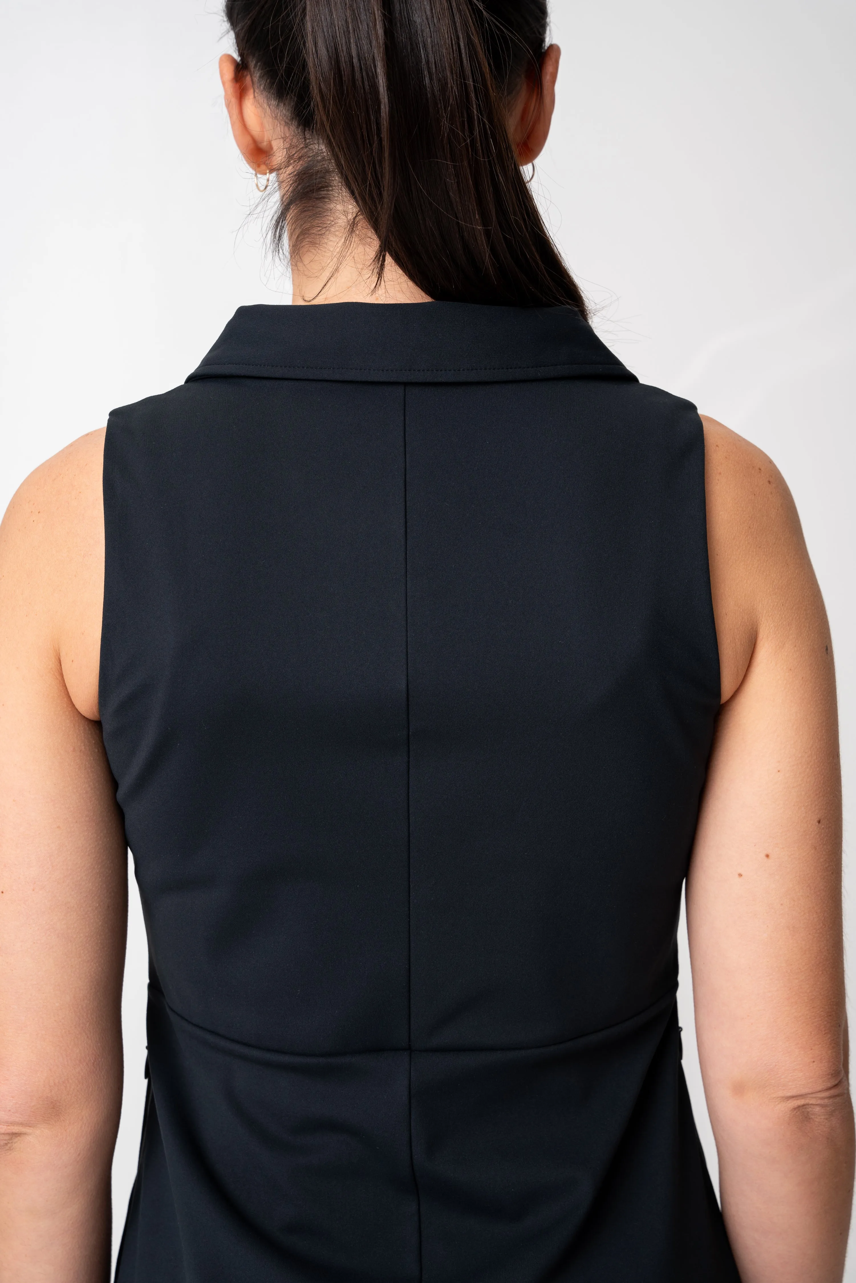 adventure performance sleeveless collared dress