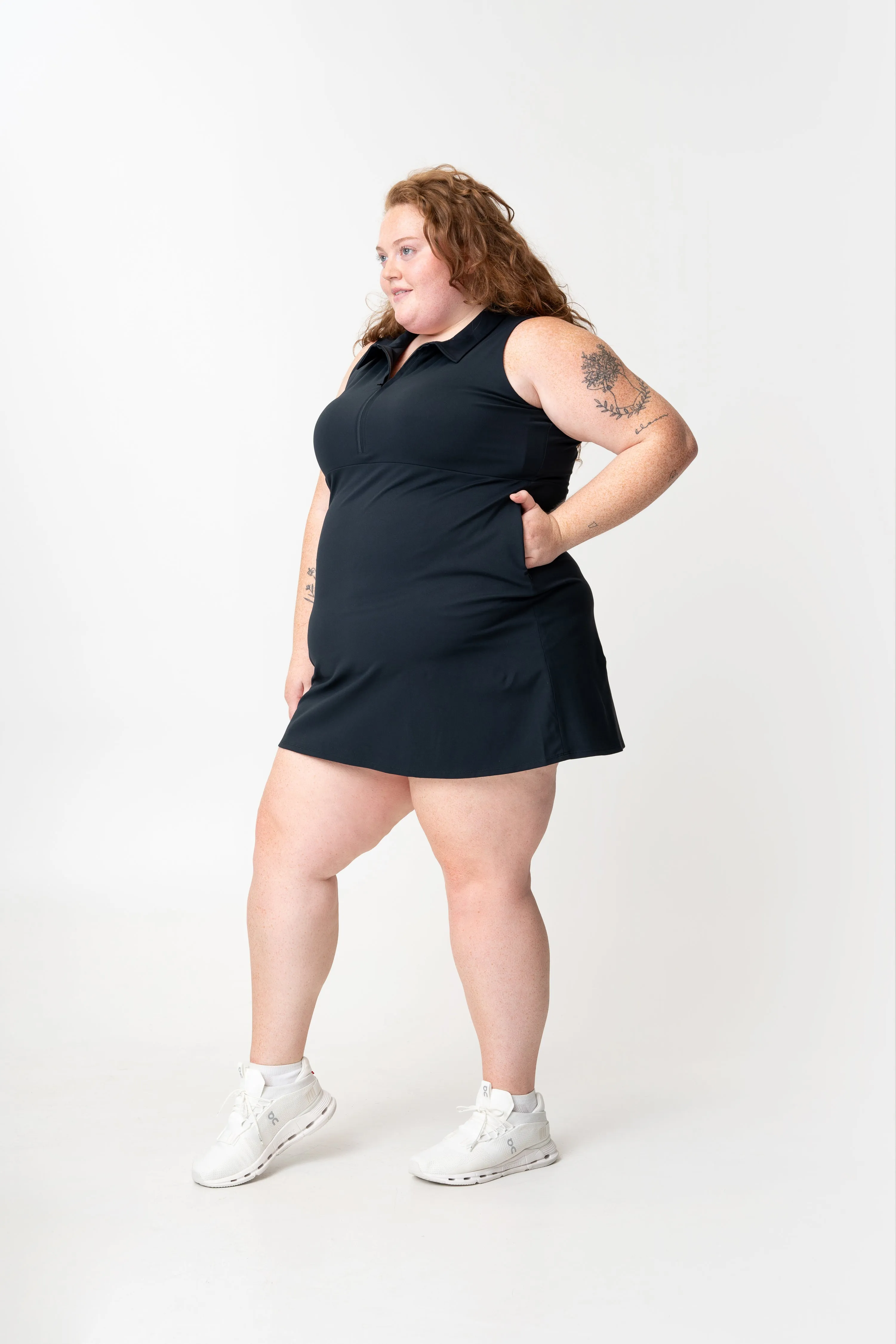 adventure performance sleeveless collared dress