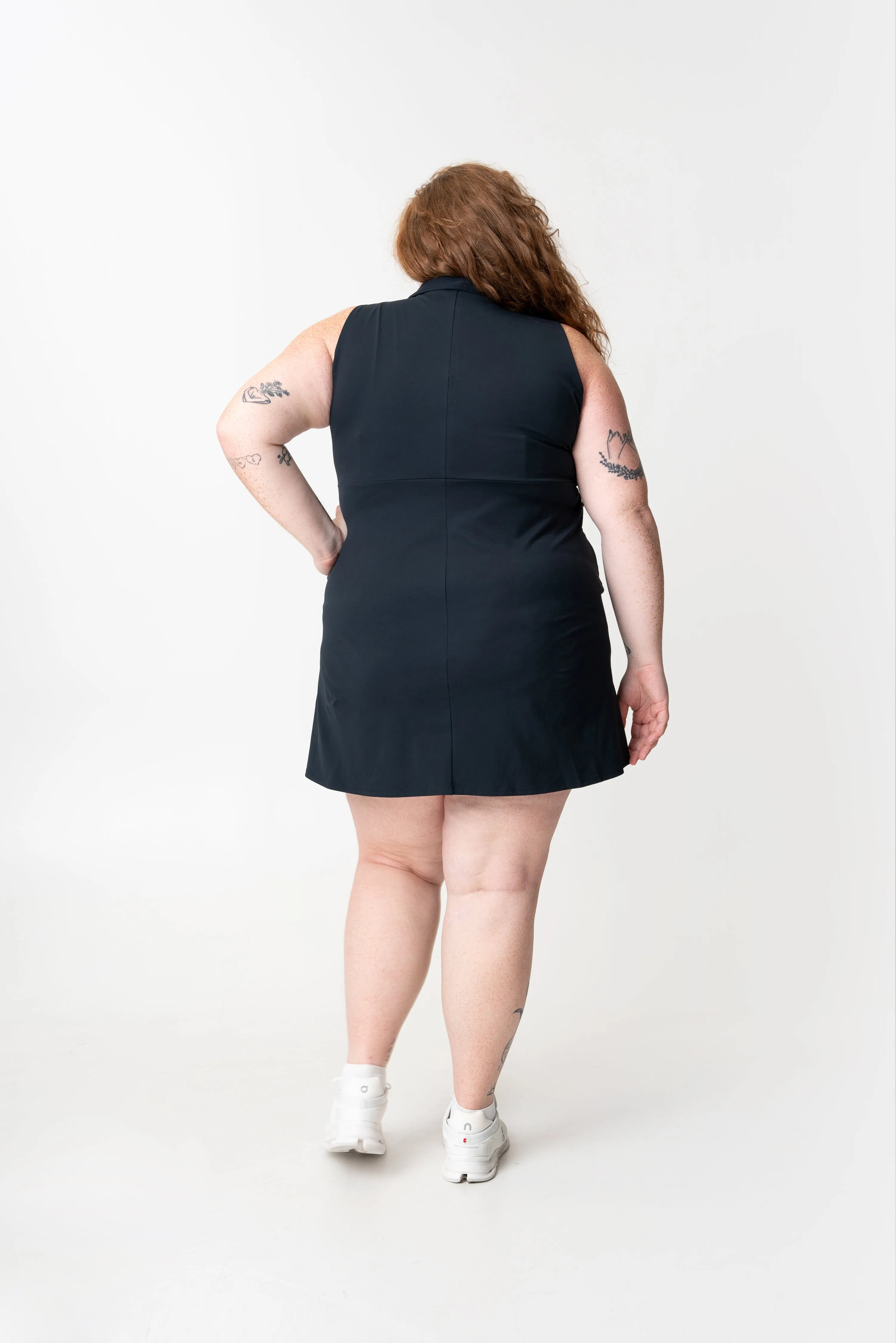 adventure performance sleeveless collared dress