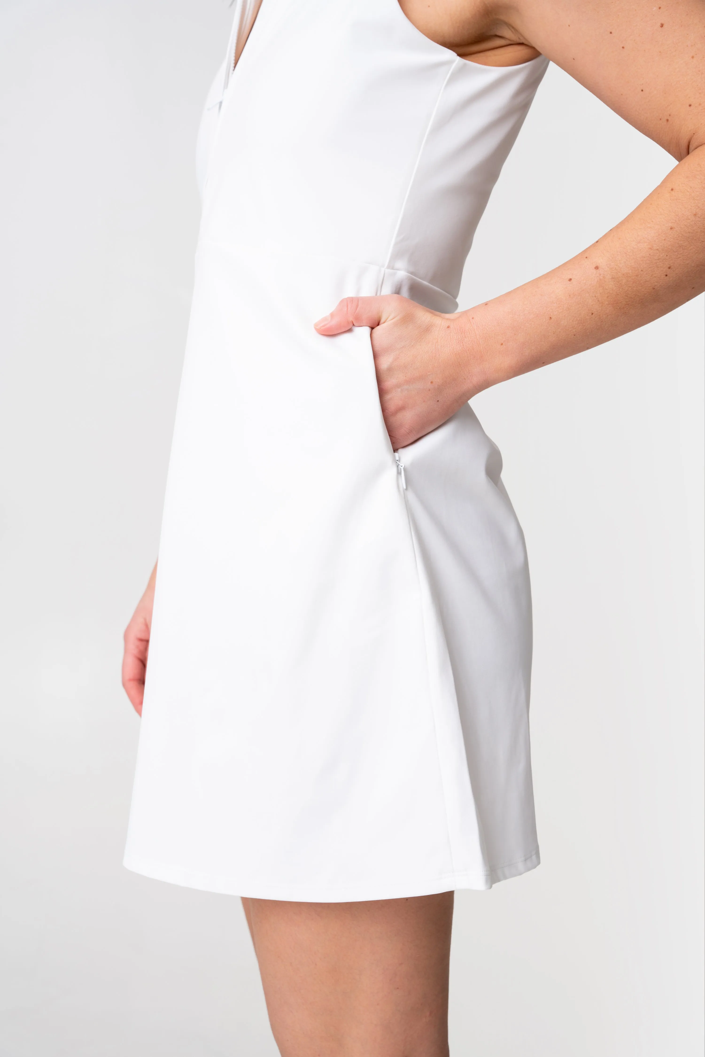 adventure performance sleeveless collared dress