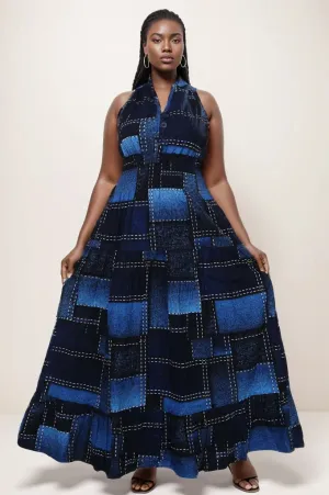 African Print Halter Dress