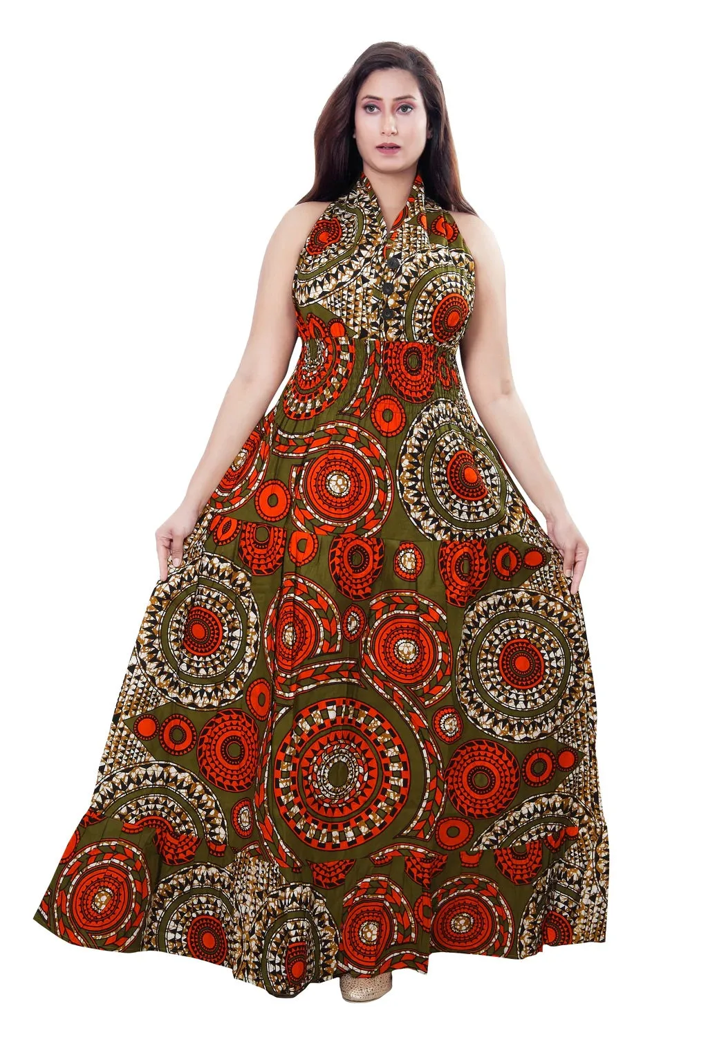 African Print Halter Dress