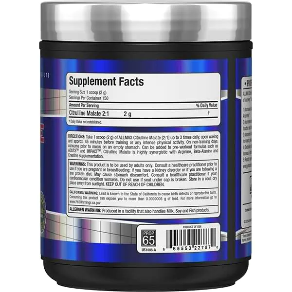 ALLMAX CITRULLINE MALATE 2:1 300G