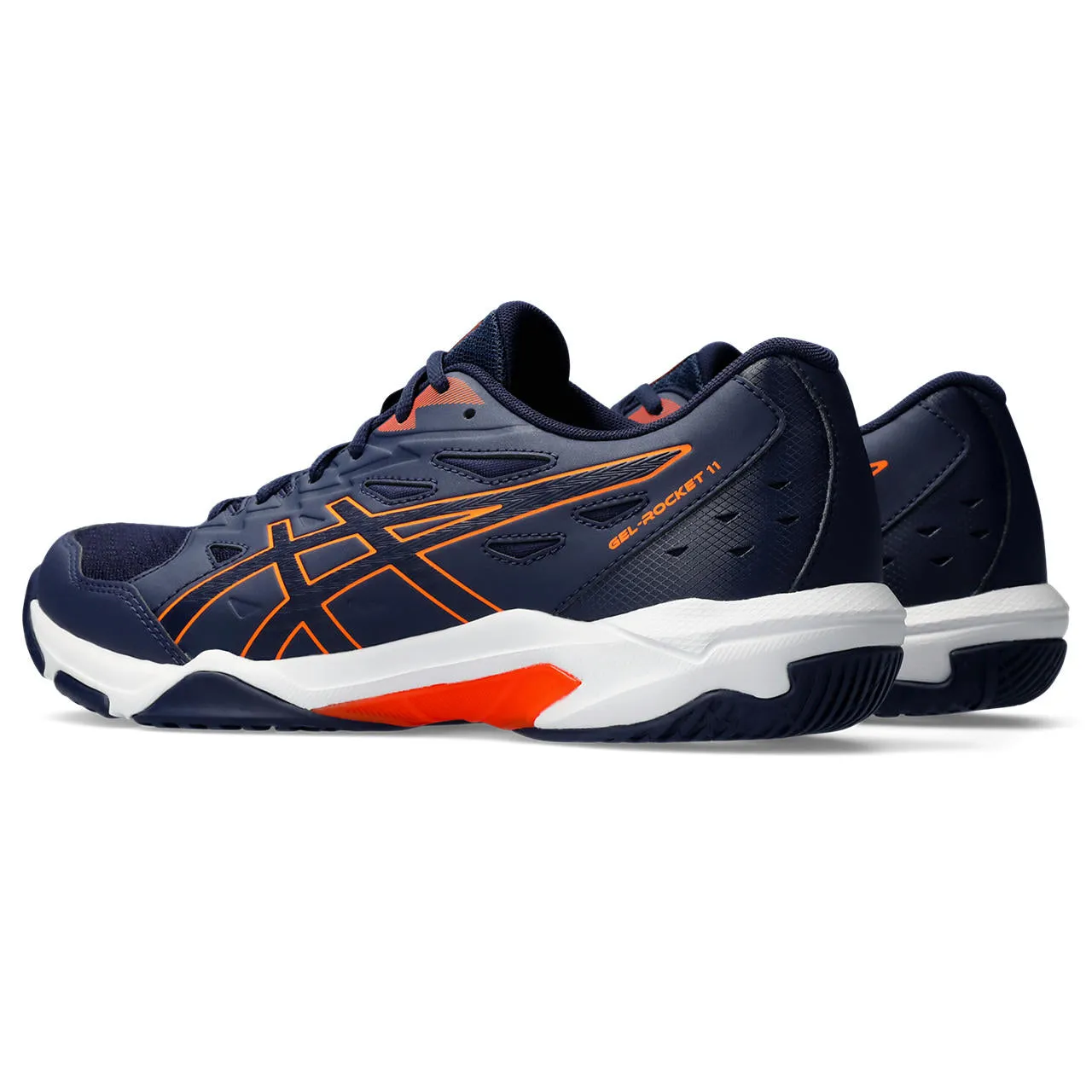 Asics Gel Rocket 11 Men's Indoor Court Shoe (Peacoat/Orange)
