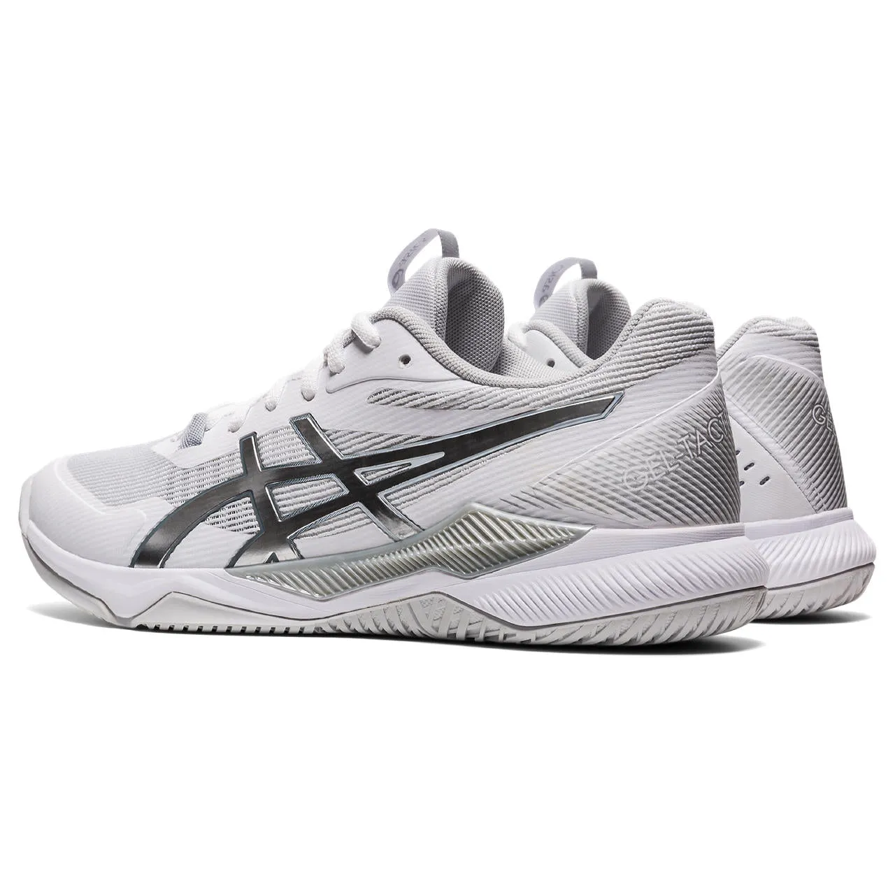Asics Gel Tactic Women's Indoor Court Shoe (White/Silver)