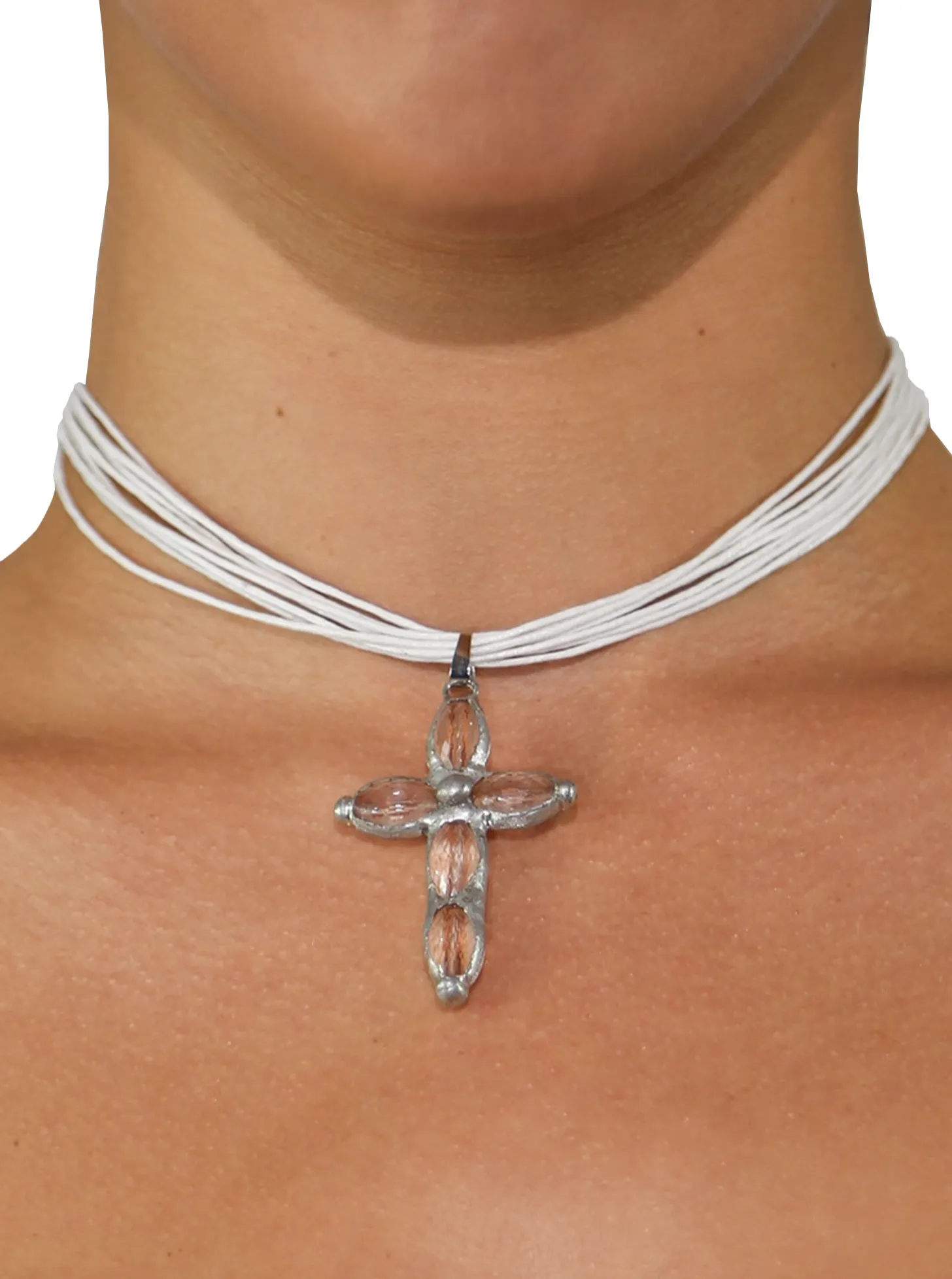 Aurora Multi-Cord Choker | White Rope