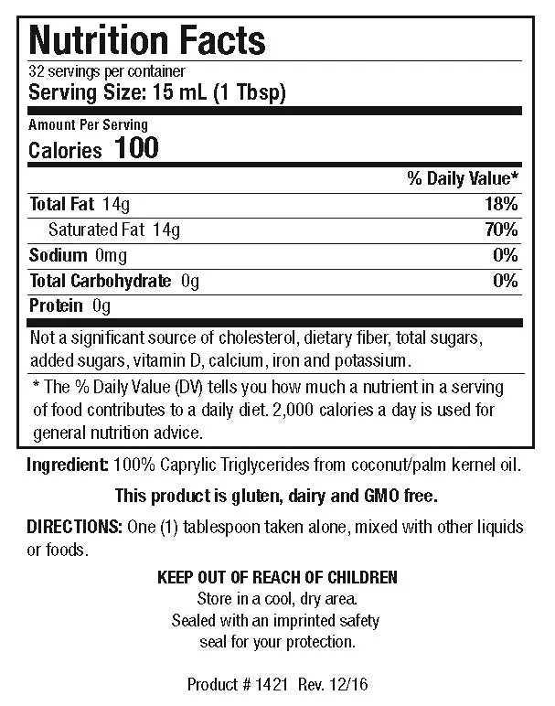 Bio-MCT by Biotics Research - Medium Chain Triglycerides - Gluten Free, Non-GMO