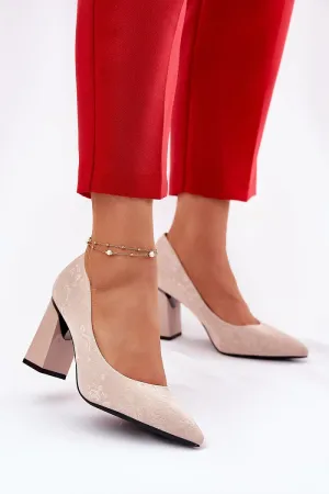 Block heel pumps Step in style
