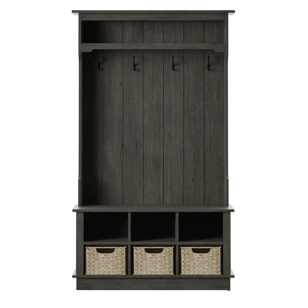 Bridget Hall Tree with Open Storage Sand & Stable™ Color: Weathered Gray