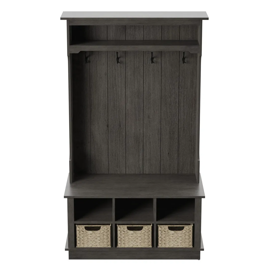 Bridget Hall Tree with Open Storage Sand & Stable™ Color: Weathered Gray