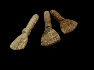Brown Aragonite Broom Carving