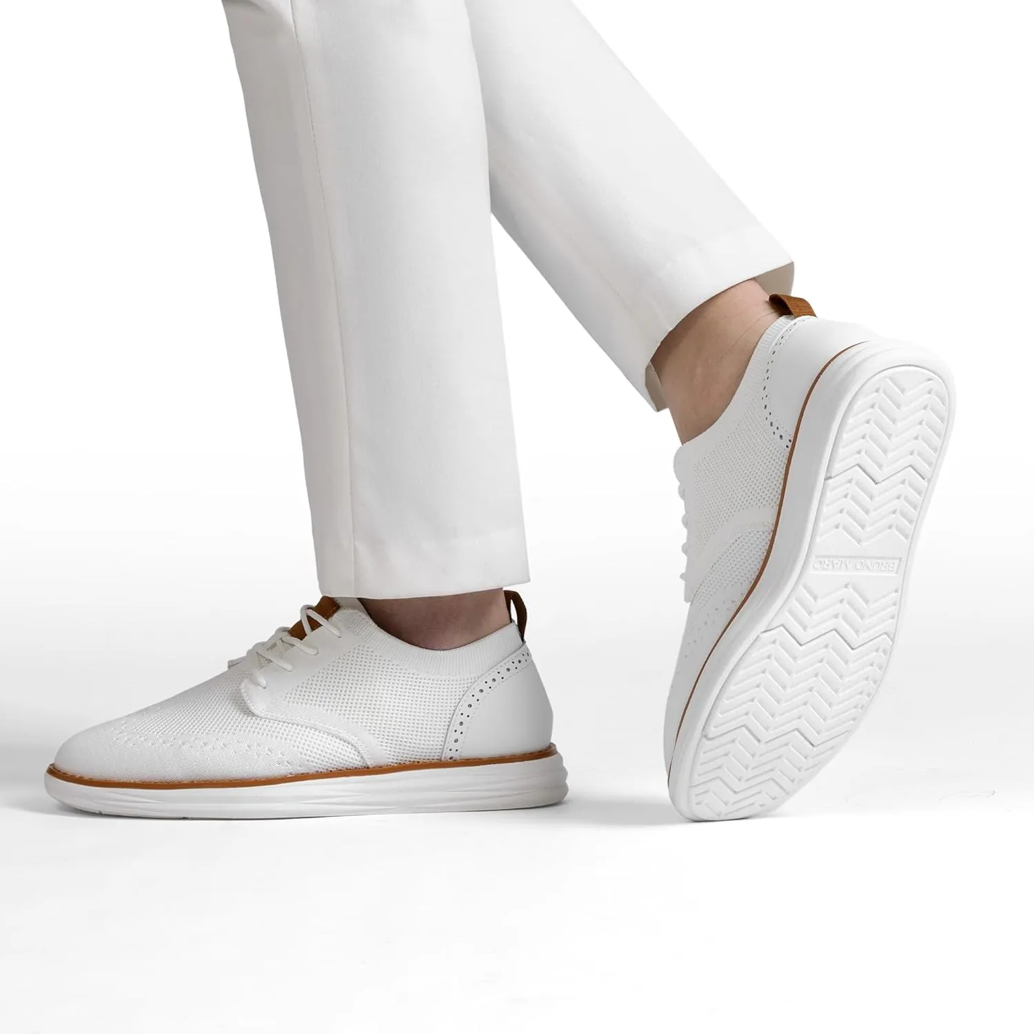 Bruno Marc Men's KnitFlex Craft Mesh Oxfords Sneakers Casual Dress Lace-Up Lightweight Walking Shoes