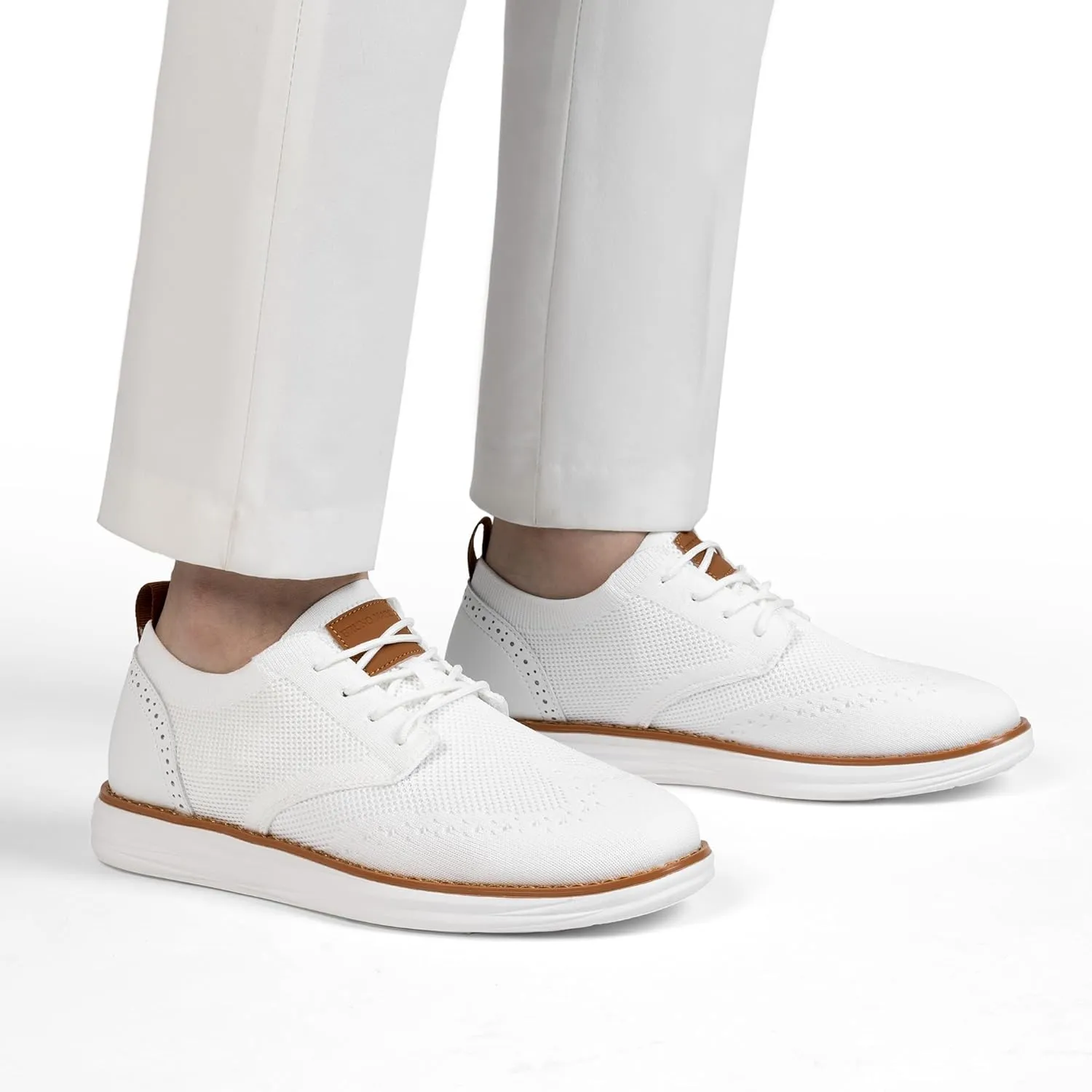 Bruno Marc Men's KnitFlex Craft Mesh Oxfords Sneakers Casual Dress Lace-Up Lightweight Walking Shoes