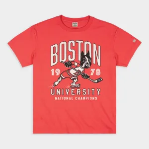 BU Terriers 1978 Hockey National Champions Vintage Heavyweight Tee