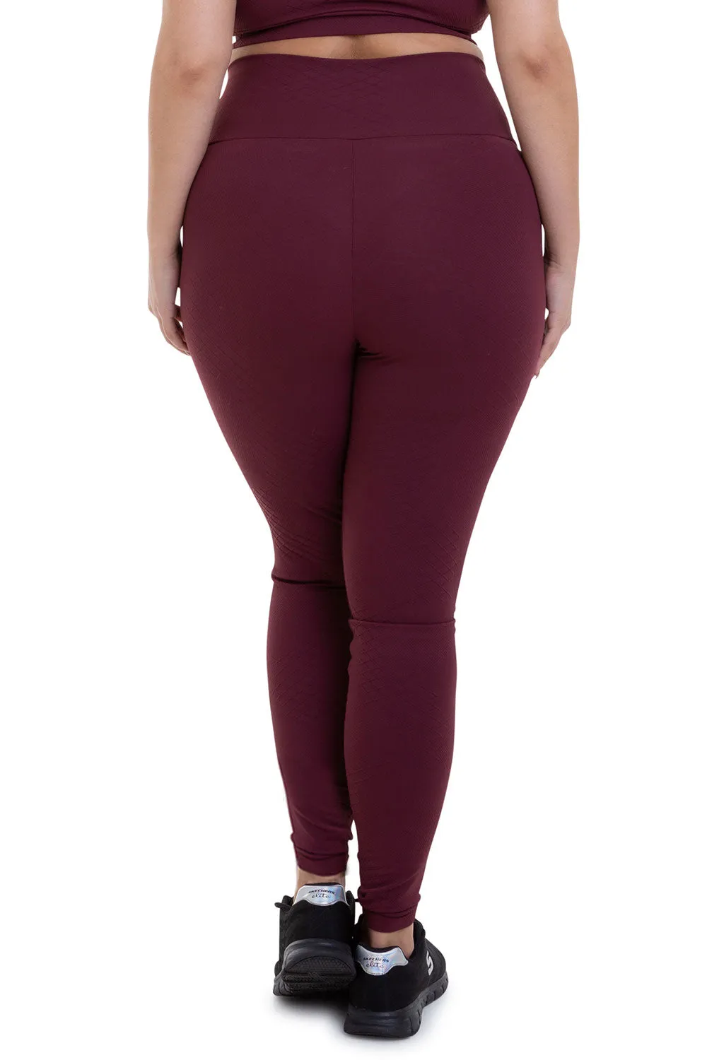Cajubrasil Legging Texture - Burgundy