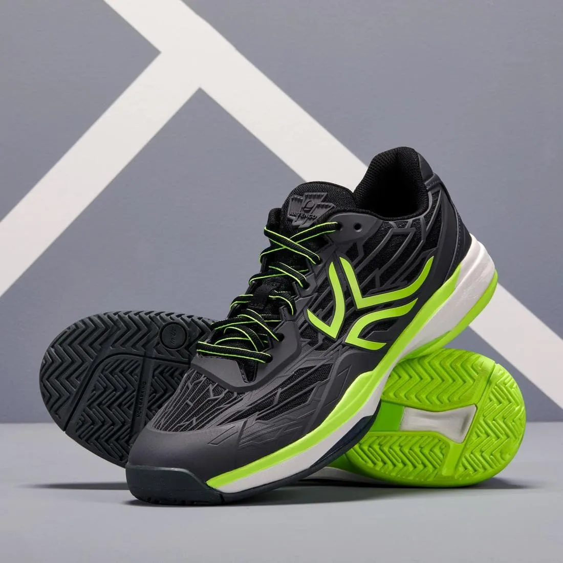 CHAUSSURES DE TENNIS HOMME TS990 NOIR JAUNE MULTI COURT