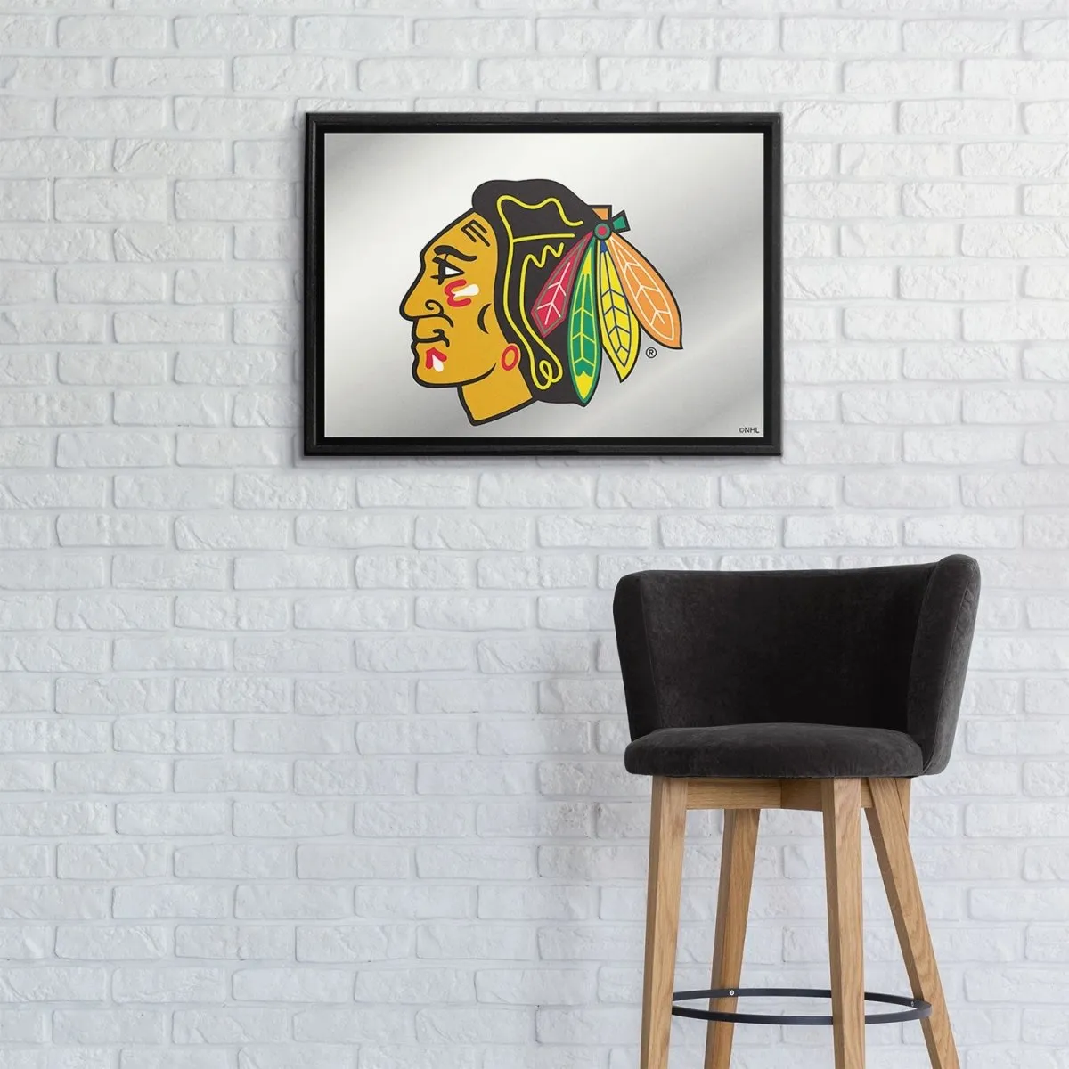 Chicago Blackhawks: Framed Mirrored Wall Sign