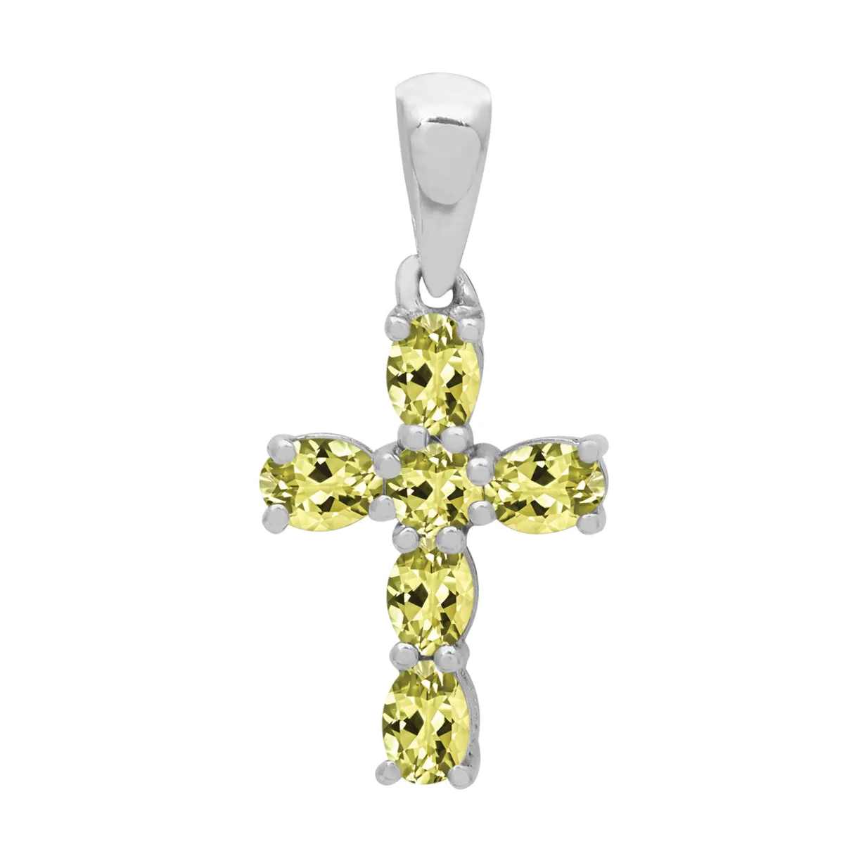 Christian Cross Multi Choice Gemstone Pendant
