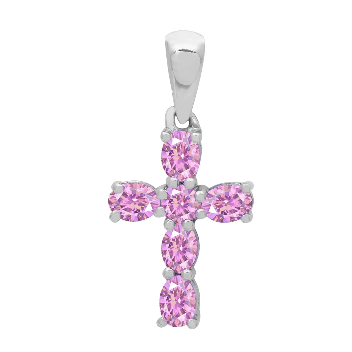 Christian Cross Multi Choice Gemstone Pendant