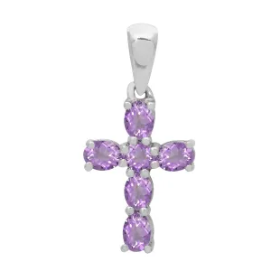 Christian Cross Multi Choice Gemstone Pendant