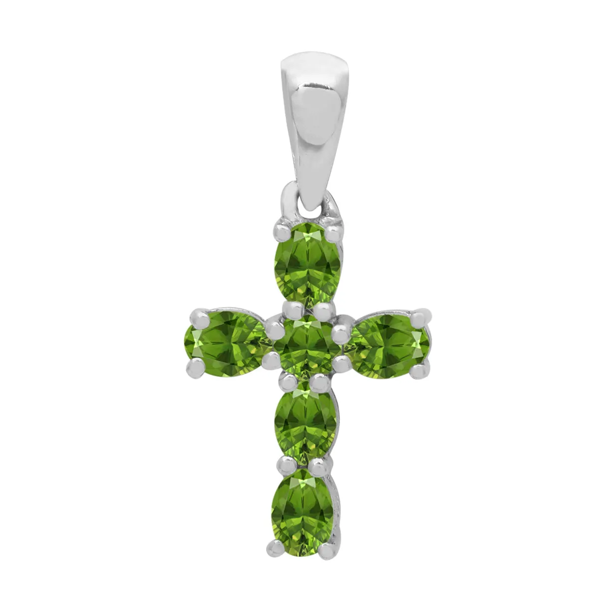 Christian Cross Multi Choice Gemstone Pendant