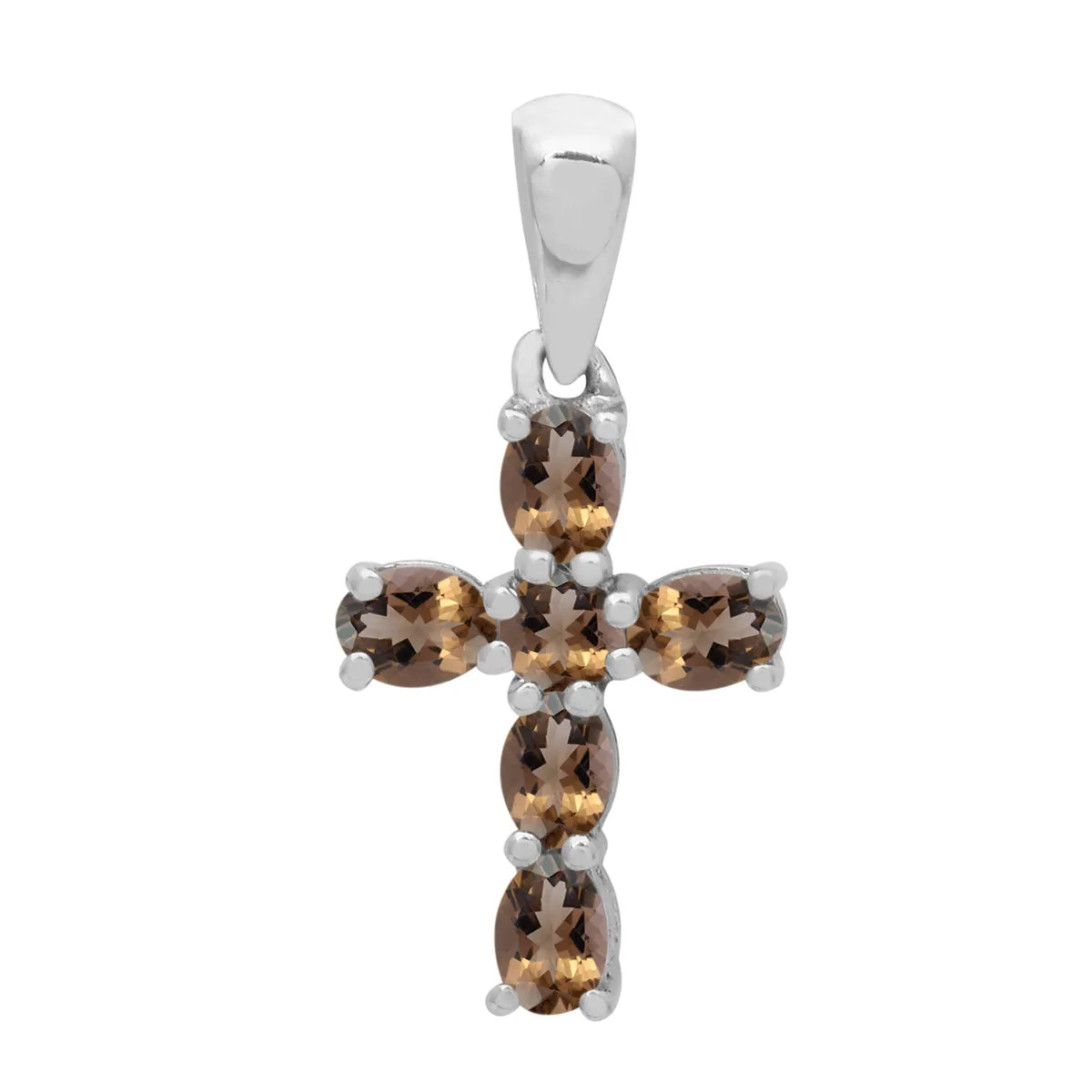 Christian Cross Multi Choice Gemstone Pendant