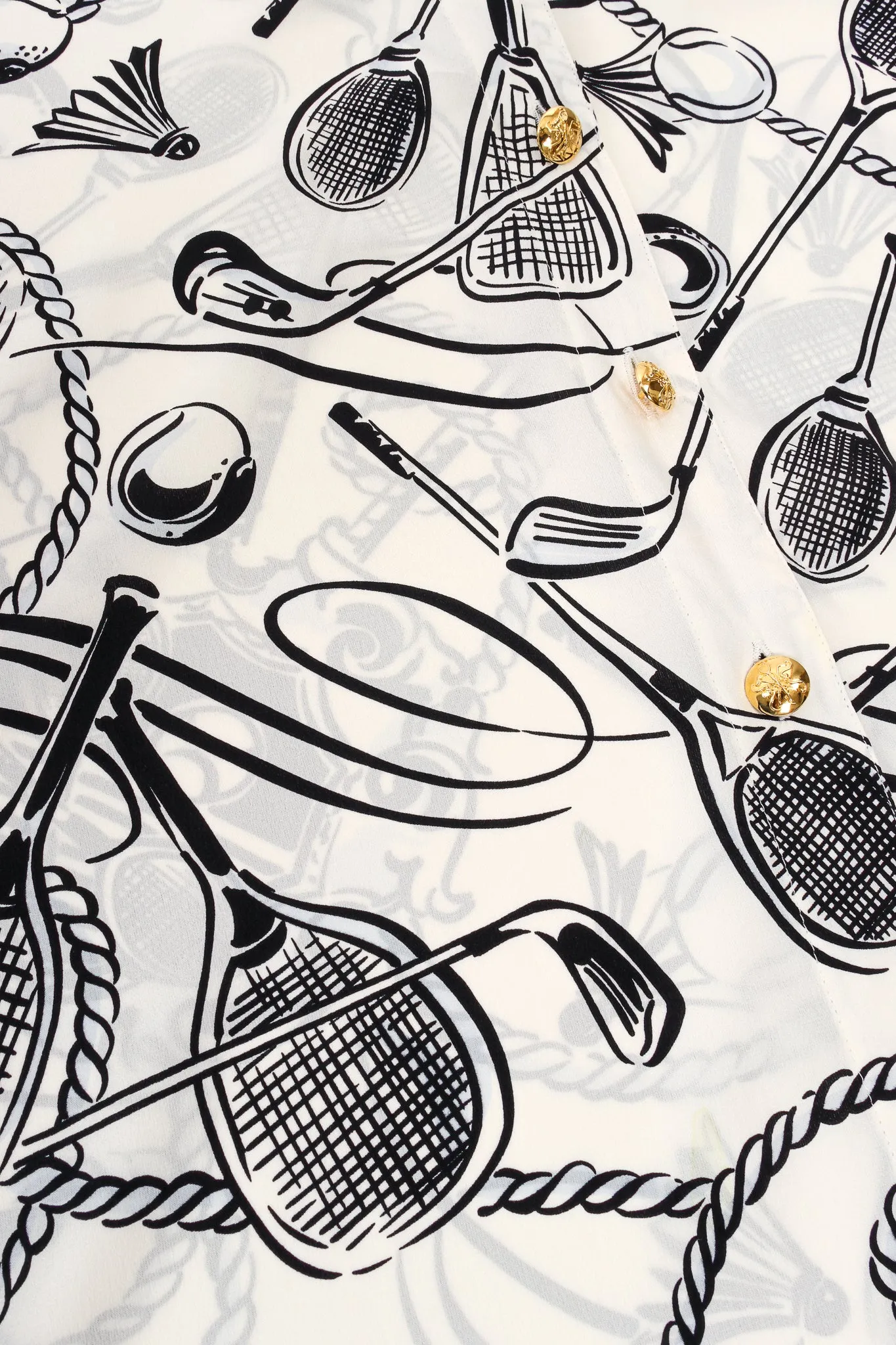 Club Sport Print Silk Shirt