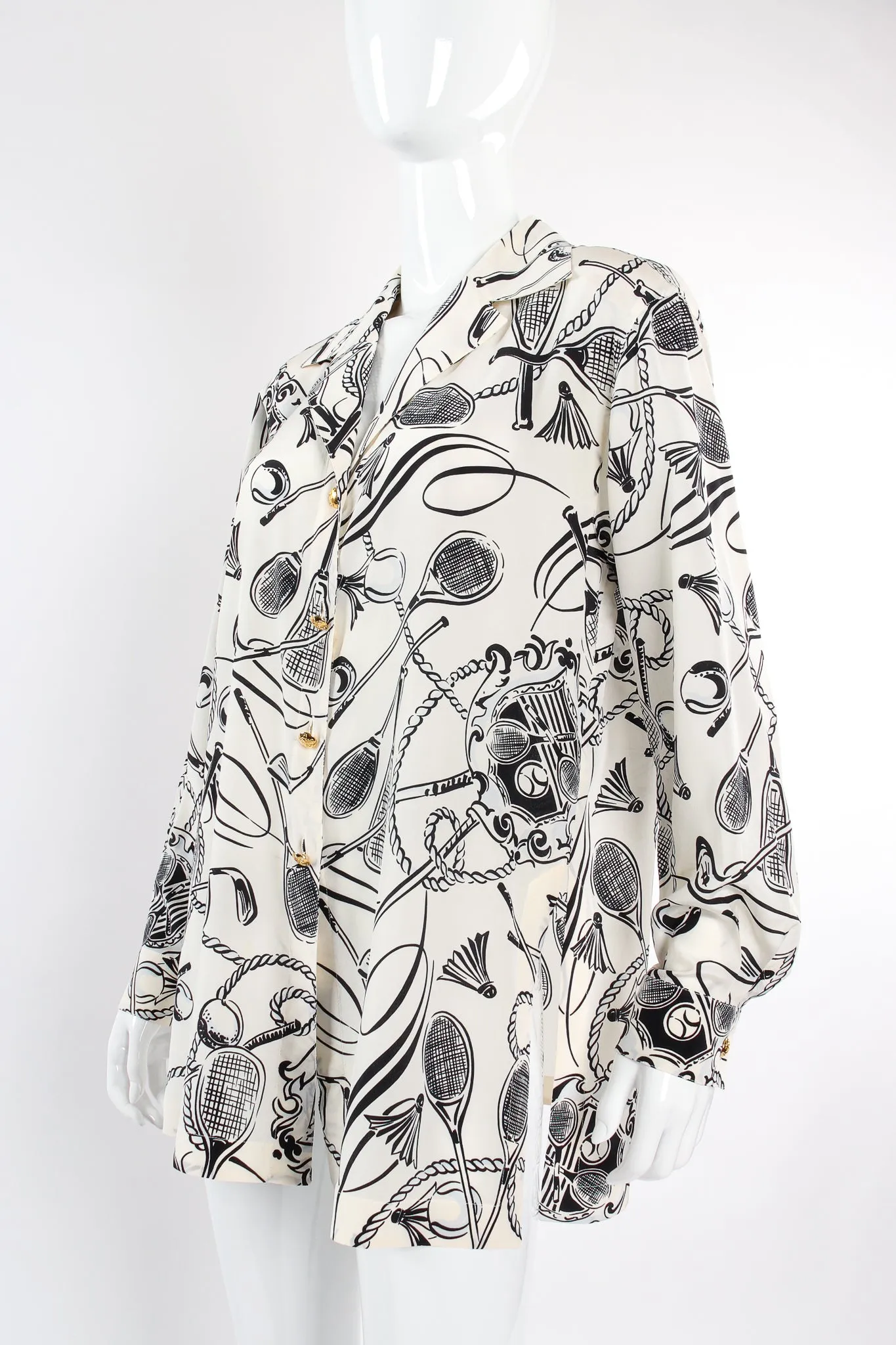 Club Sport Print Silk Shirt