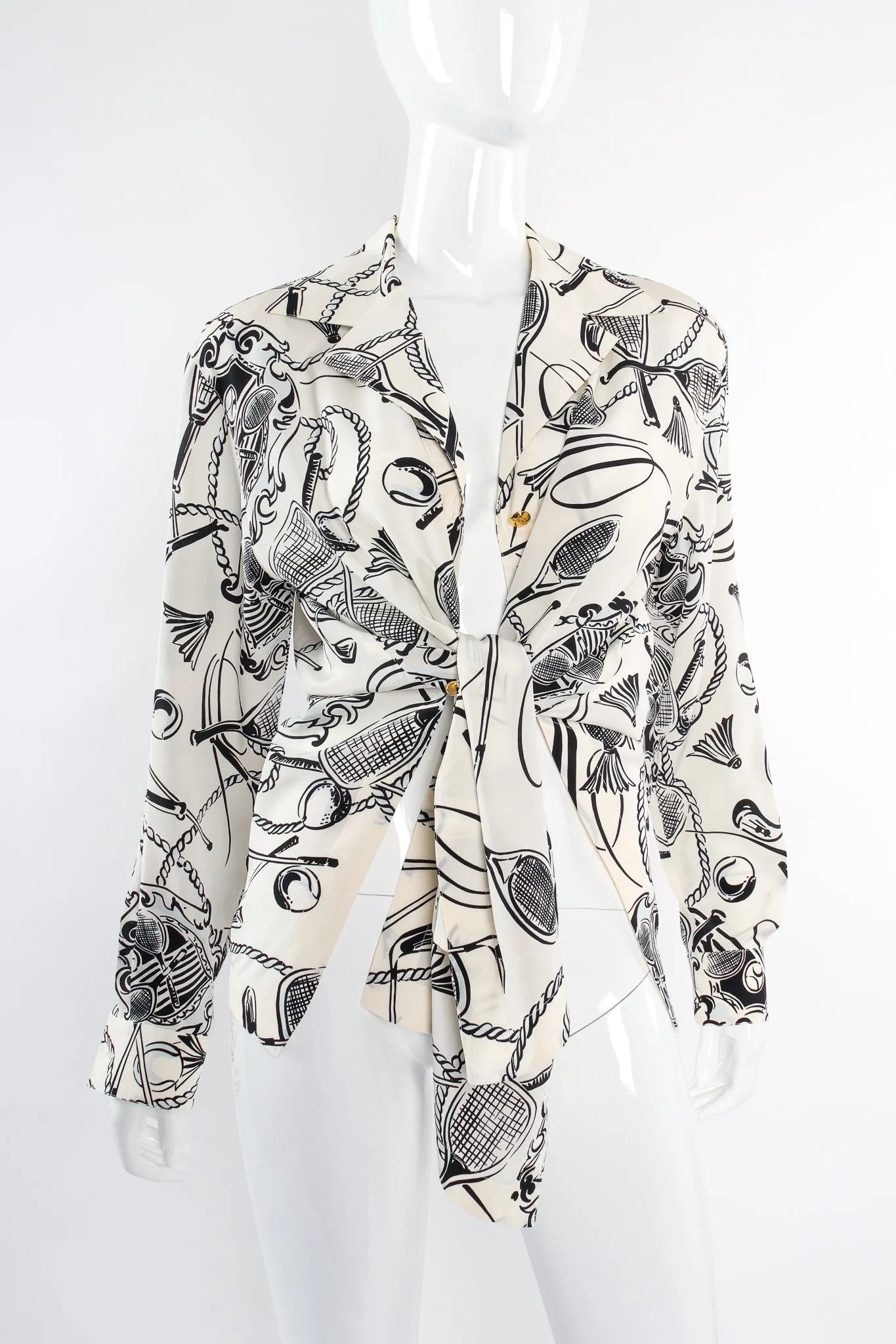Club Sport Print Silk Shirt