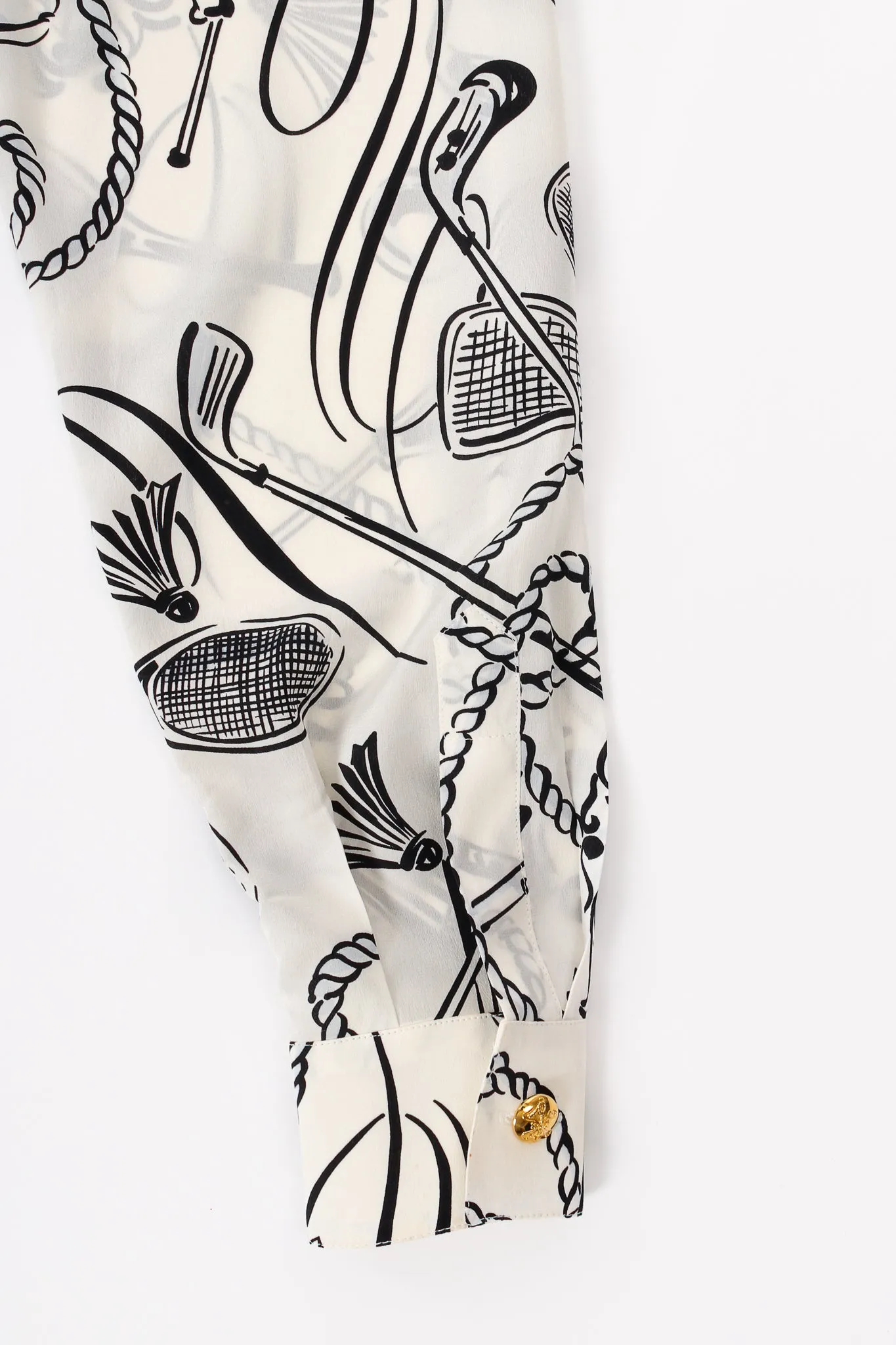 Club Sport Print Silk Shirt