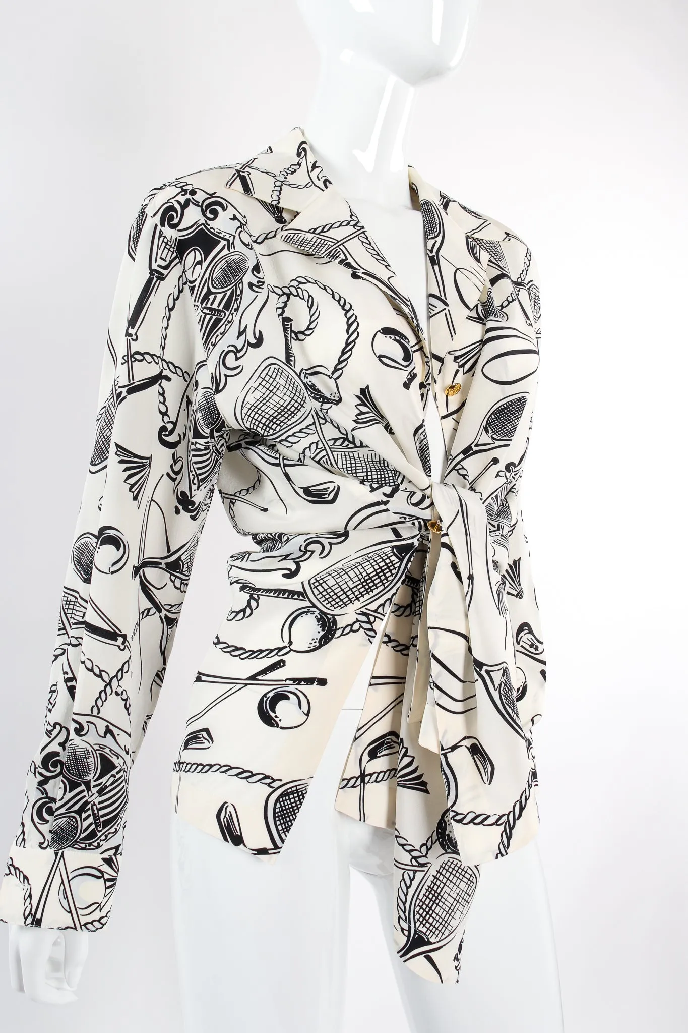 Club Sport Print Silk Shirt